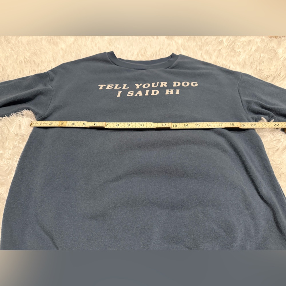 “Tell Your Dog I Said Hi” Cozy Graphic Sweatshirt – Size M (NWOT) - Picture 3 of 8